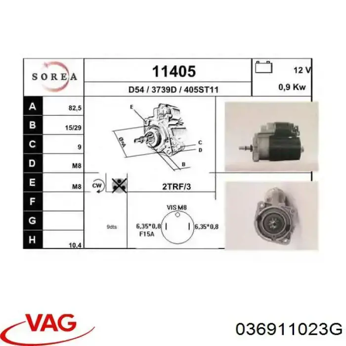 Comprar 036911023G VAG Motores de arranque
