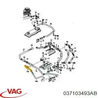 Tubo del sistema de recirculación de gases de escape EGR VAG 037103493AB precio, desde 13,54 EUR