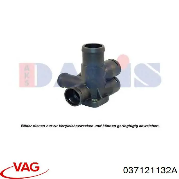 037 121 132 A VAG brida del sistema de refrigeración (triple)