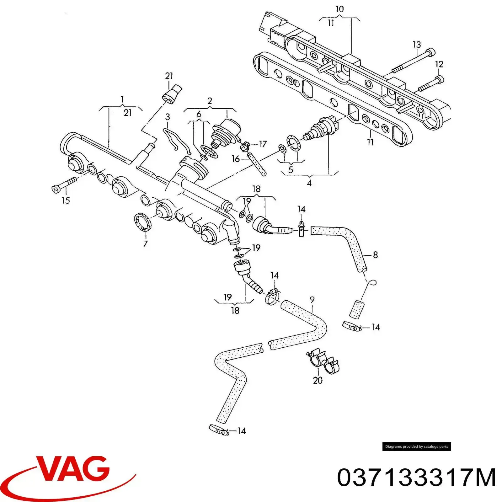 Rampa de combustible VAG 037133317M precio, desde 456,70 EUR