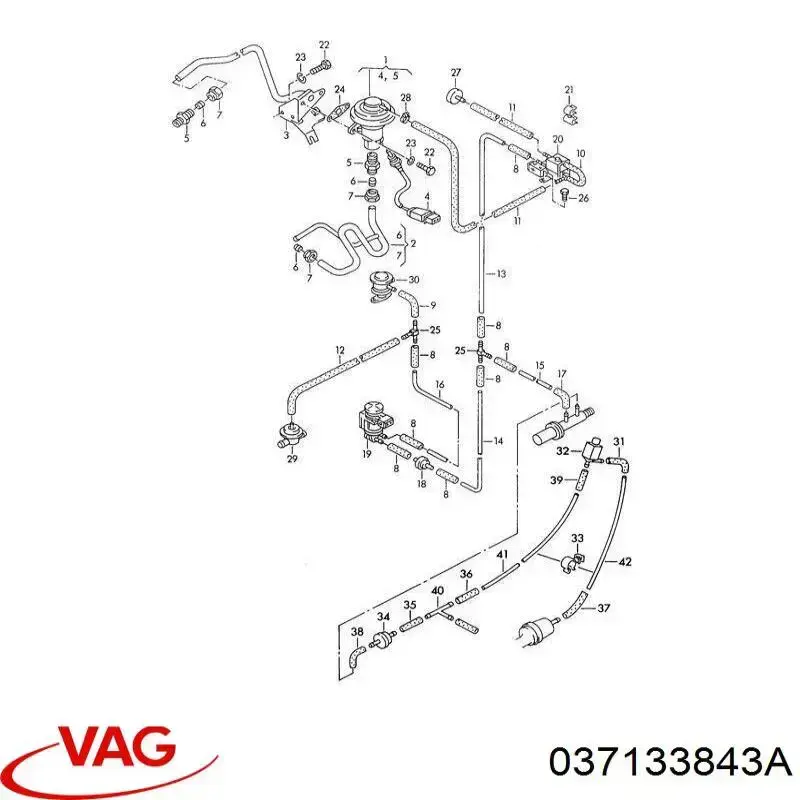 Comprar 037133843A VAG Filtro de recirculación de gases de escape (erg)