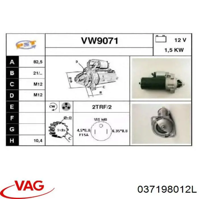 037198012L VAG Juego de juntas superiores de motor
