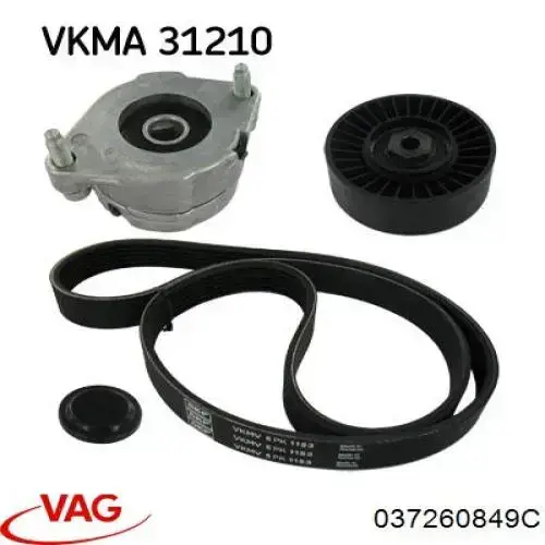 Correa de alternador 037260849C VAG