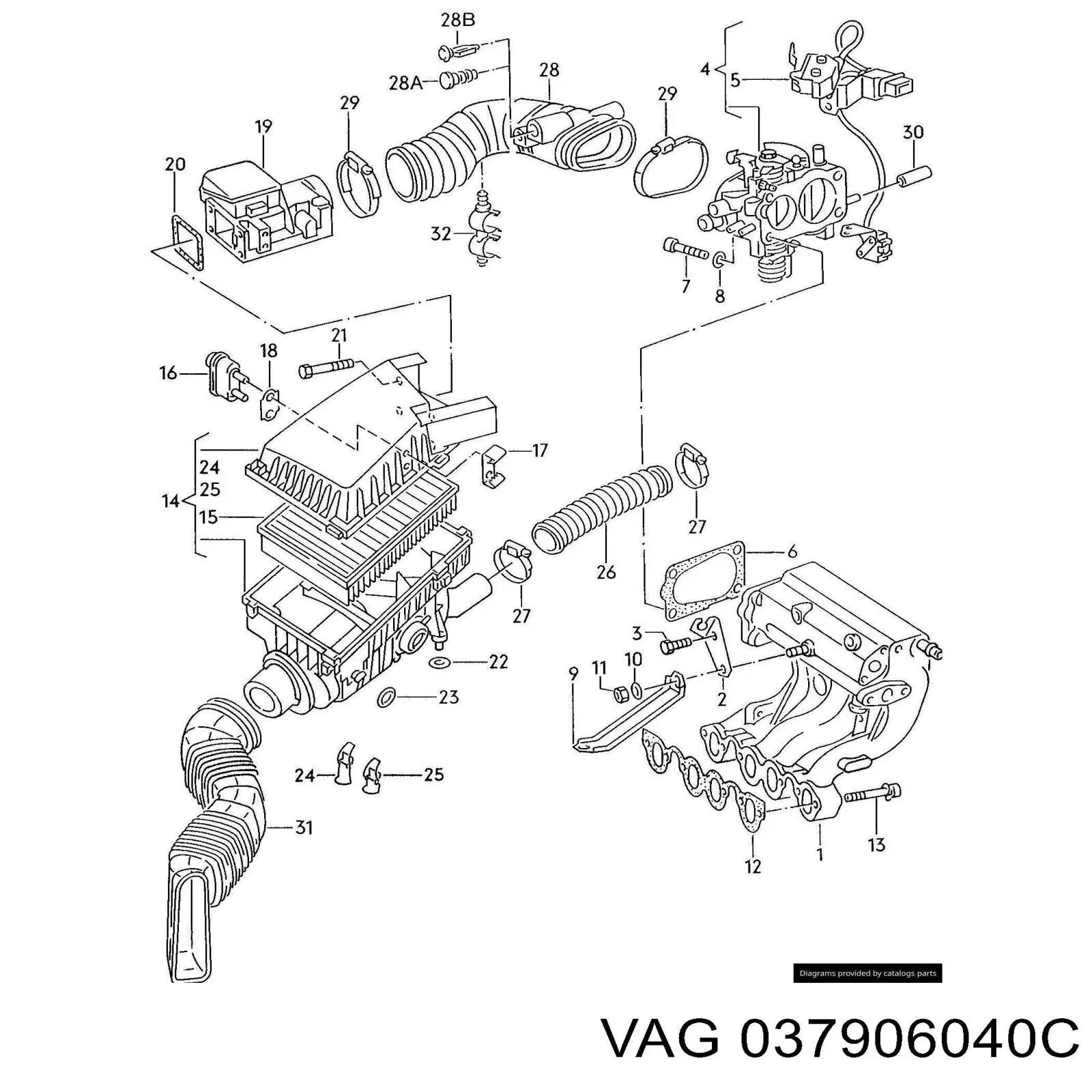 Medidor de flujo de aire VAG 037906040C precio, desde 85,65 EUR