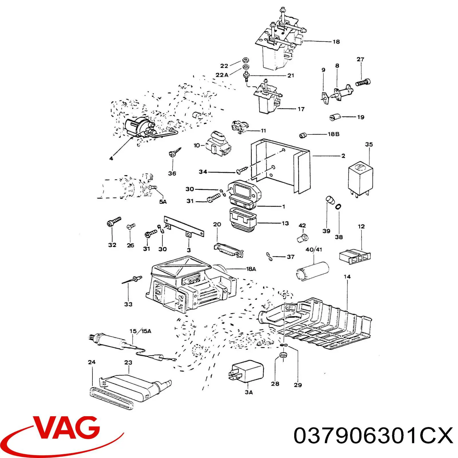037906301CX VAG Sensor de flujo de aire