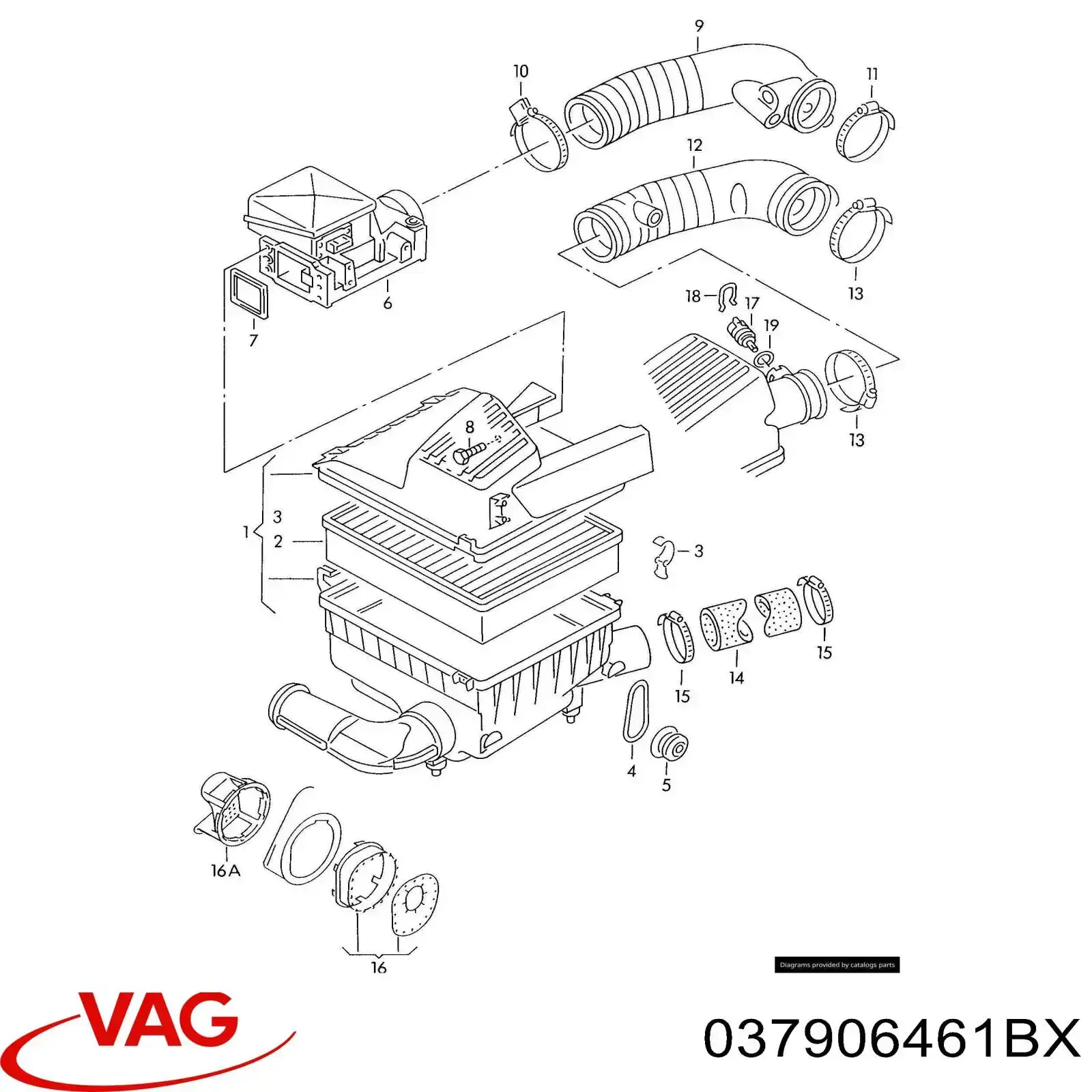 Comprar 037906461BX VAG Sensor de masa de aire