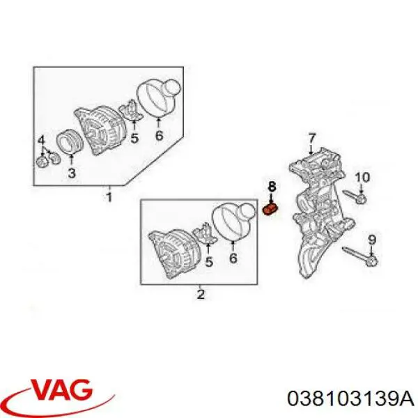  VAG 038103139A precio, desde 9,26 EUR