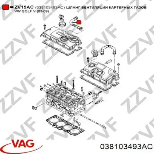 038103493AC VAG Decantador de aceite