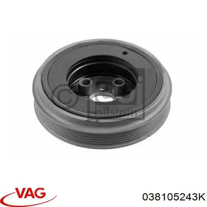 Polea de cigüeñal 038105243K VAG
