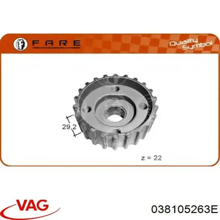 Comprar 038105263E VAG Piñón del cigüeñal
