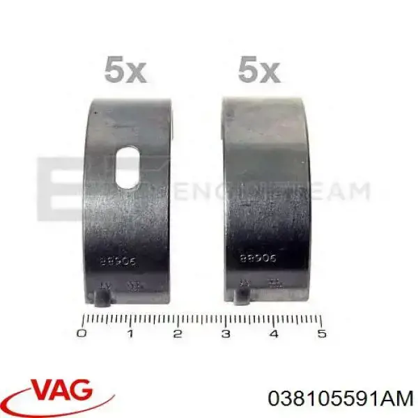 Juego de cojinetes de cigüeñal, estándar, STD VAG 038105591AM precio, desde 15,04 EUR