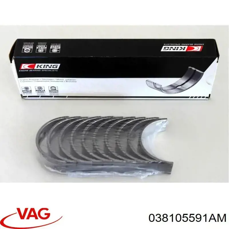 038105591AM VAG Juego de cojinetes de cigüeñal, estándar, STD