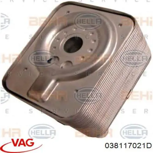Radiador de aceite debajo del filtro 038117021D VAG