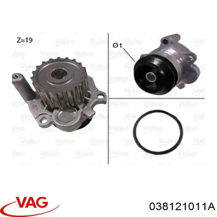 Comprar 038121011A VAG Bomba de agua para motor