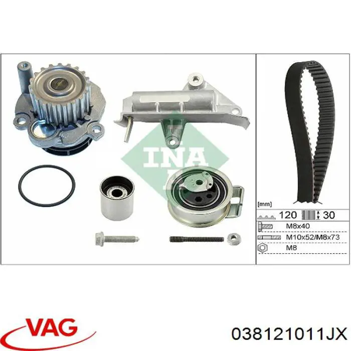 Comprar 038121011JX VAG Bomba de agua para motor