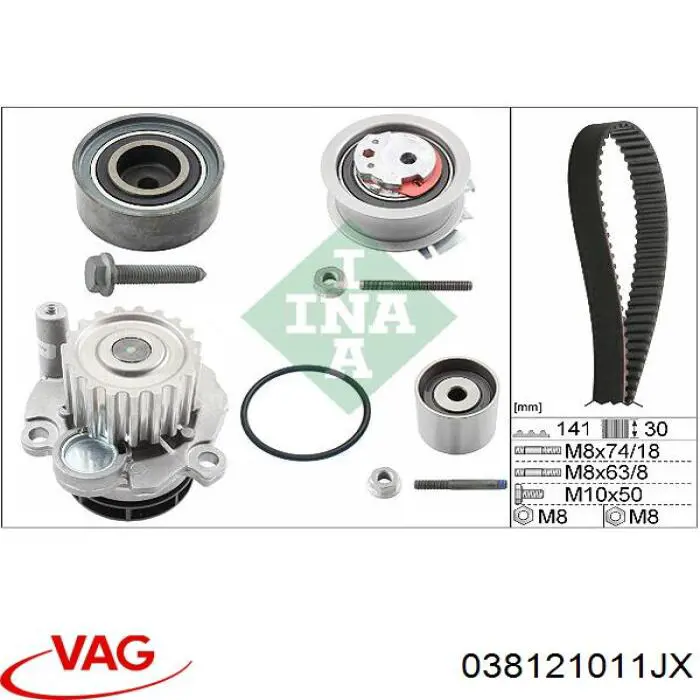Bomba de agua 038121011JX VAG