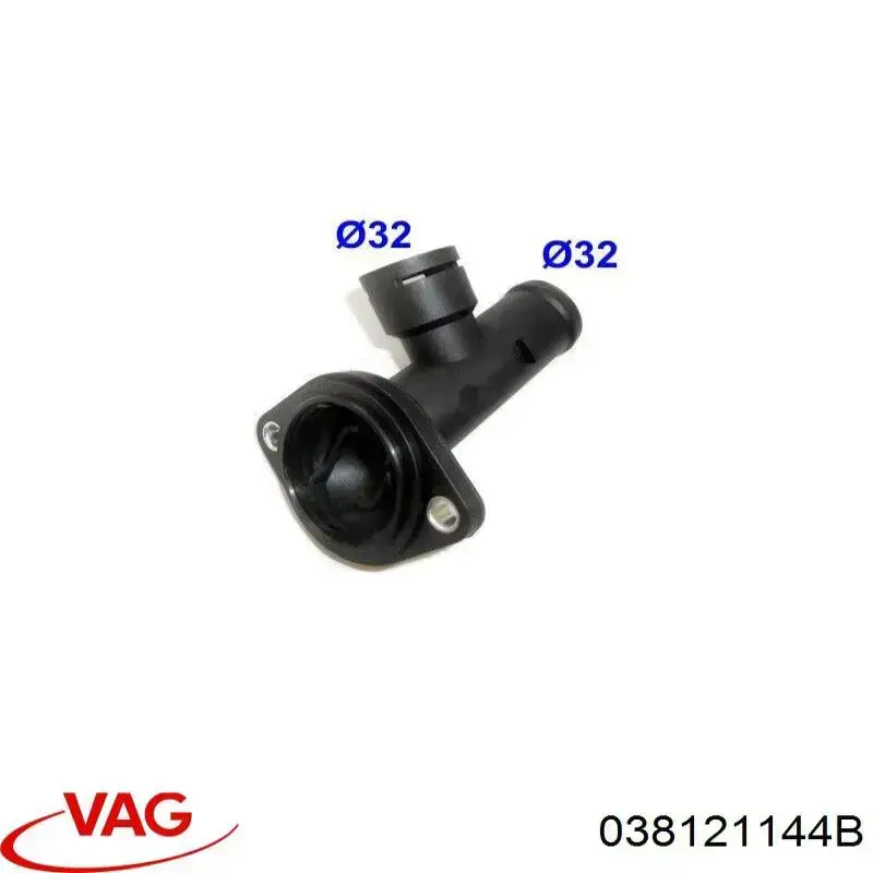 Brida del sistema de refrigeración (triple unión) 38121144B VAG