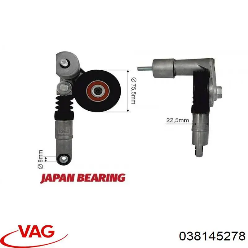Polea inversión/guía, correa auxiliar servicios VAG 038145278 precio, desde 16,06 EUR