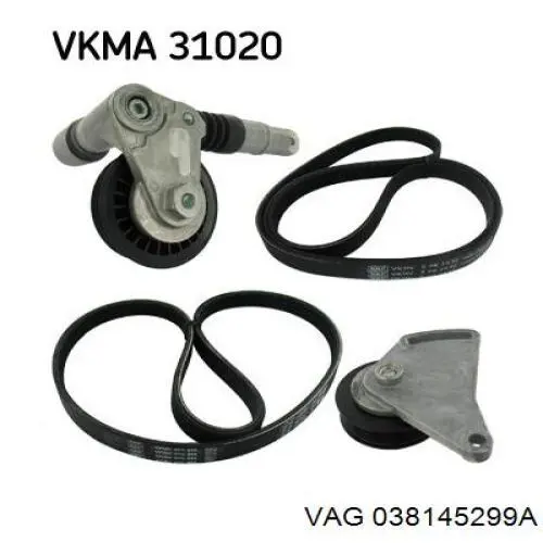 Comprar 038145299A VAG Amortiguador del tensor de la correa de transmisión