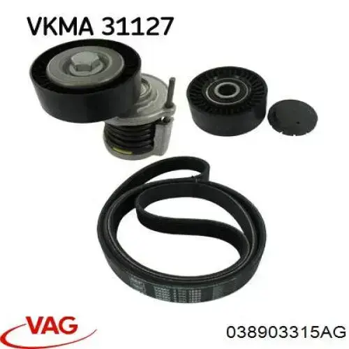 Tensor de la correa trapecial VAG 038903315AG precio, desde 24,52 EUR