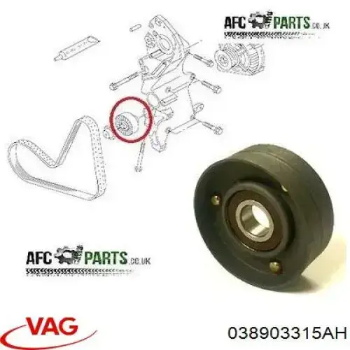 Comprar 038903315AH VAG Tensor de correa poli V 