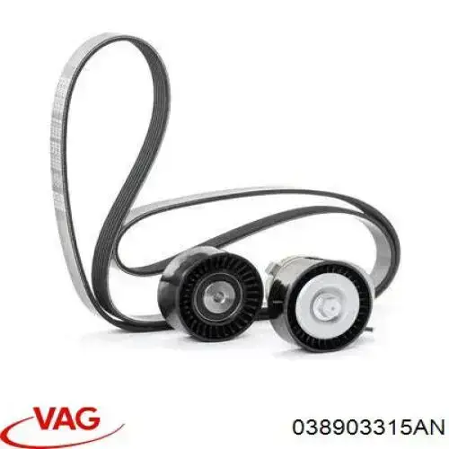 Tensor de correa, correa poli V Volkswagen Tiguan 1 5N1, 5N2