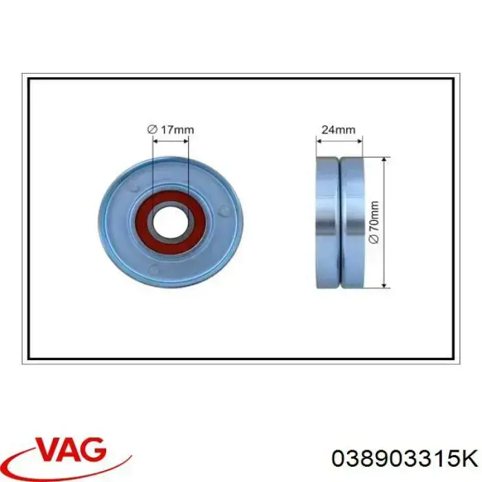Tensor de la correa trapecial VAG 038903315K precio, desde 12,59 EUR