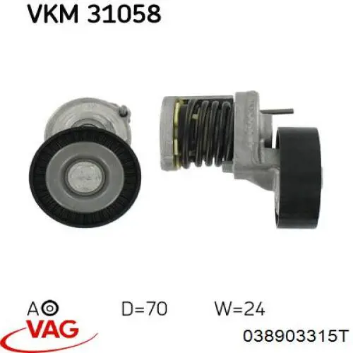 Comprar 038903315T VAG Tensor de la correa trapecial