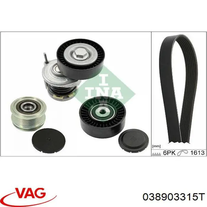 Tensor de la correa trapecial VAG 038903315T precio, desde 24,52 EUR