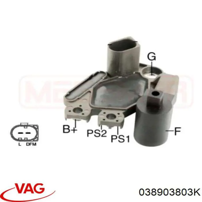 Regulador del voltaje VAG 038903803K