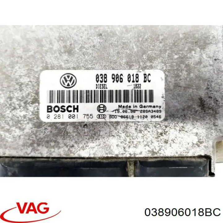 038906018BC VAG centralina del motor / modulo de control del motor (ecu)