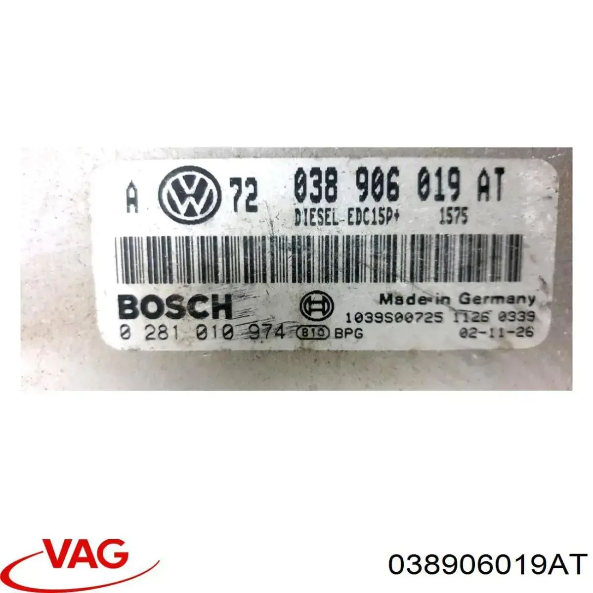 Módulo de control del motor VAG 038906019AT