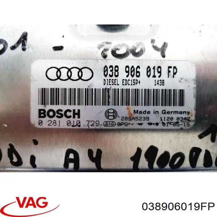 038906019FP VAG Centralina Del Motor