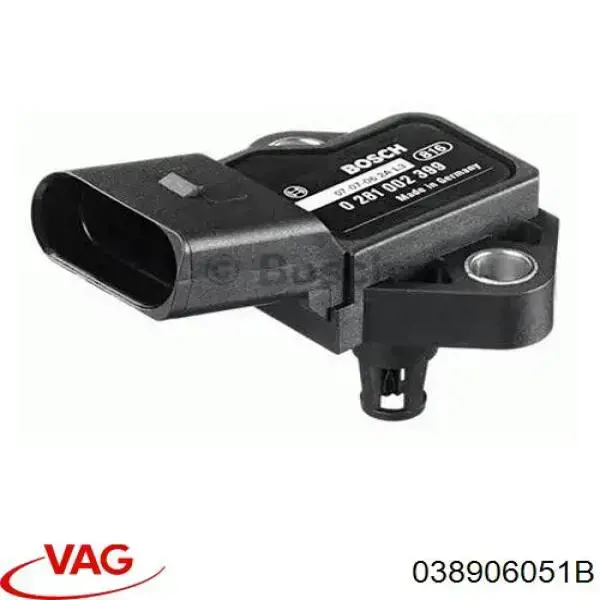 Sensor de presion de carga (inyeccion de aire turbina) VAG 038906051B