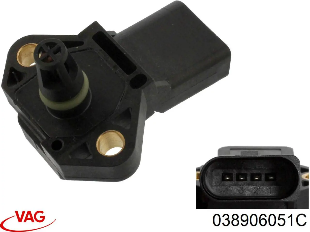 Sensor de presión de sobrealimentación 038906051C VAG