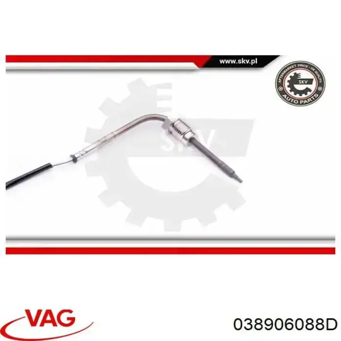 Sensor de temperatura de gases de escape antes del filtro de partículas 038906088D VAG