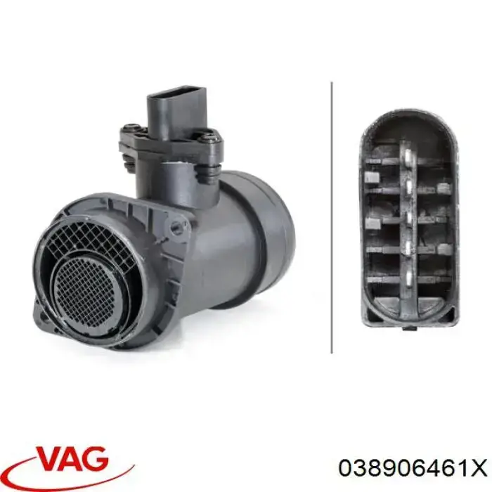 Medidor de flujo de aire VAG 038906461X precio, desde 55,58 EUR