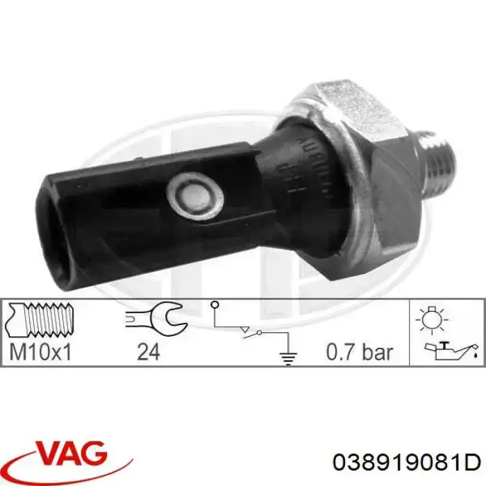 Sensor de presión de aceite 038919081D VAG