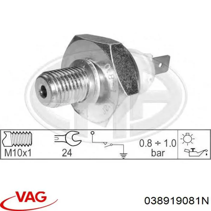 Comprar 038919081N VAG Sensor de presión de aceite
