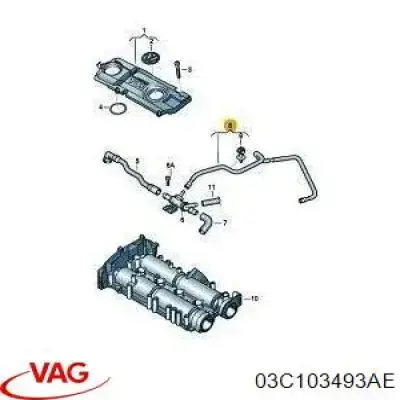 Válvula PCV VAG 03C103493AP precio, desde 23,14 EUR