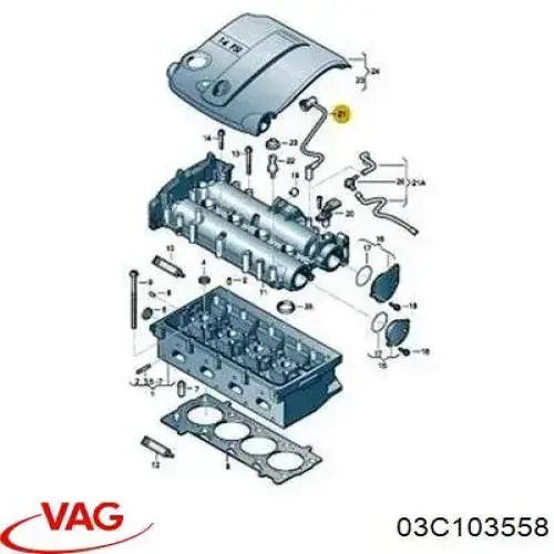 Comprar 03C103558 VAG Sistema de ventilación del cárter