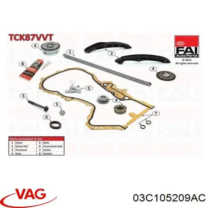 Comprar 03C105209AC VAG Piñón del cigüeñal