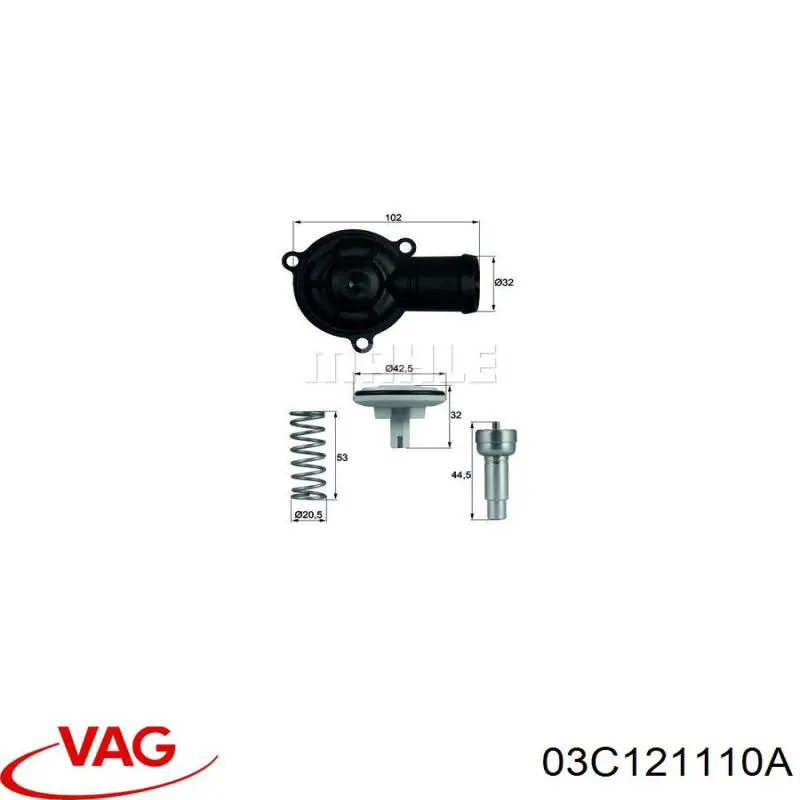 Termostato 03C121110A VAG