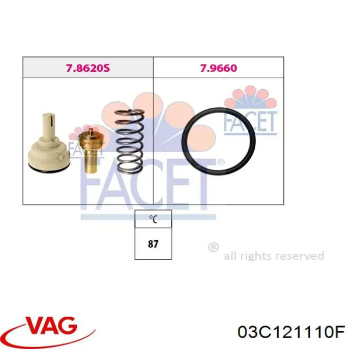 03C121110F VAG termostato