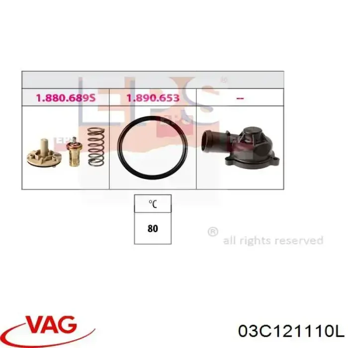 Comprar 03C121110L VAG Termostato