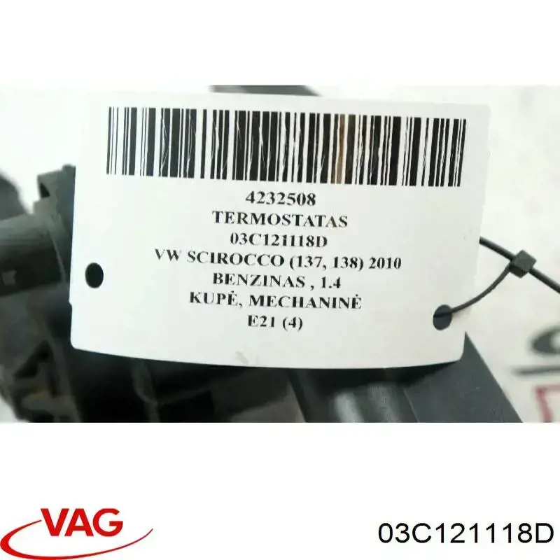 Tapa de termostato 03C121118D VAG