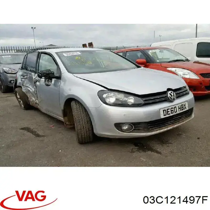 Manguera de refrigerante del turbocompresor, entrada 03C121497F VAG