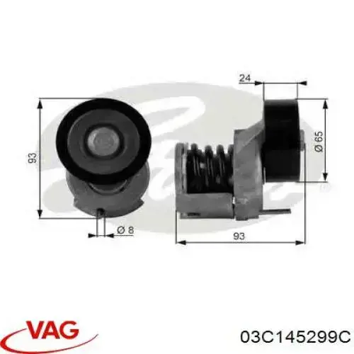 03C145299C VAG Tensor de correa de alternador