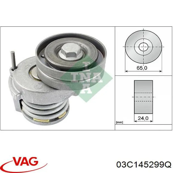 Polea tensora correa poli V 03C145299Q VAG