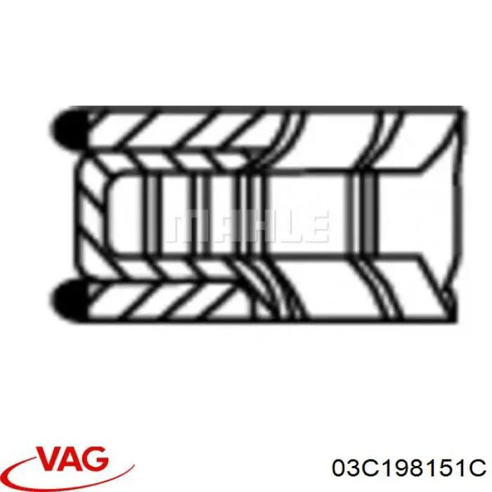 036198151G VAG juego de aros de pistón para 1 cilindro, std